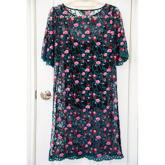 Anthropologie Moulinette Soeurs Black Floral Embroidered Tunic Top, size M - Picture 7 of 12